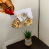 3 Tone Triangle Earrings