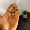 3 Tone Triangle Earrings