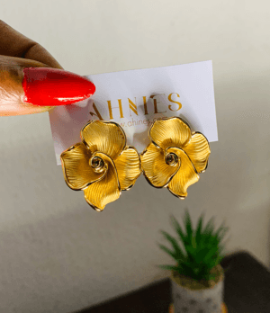 Flowery Gold Earrings