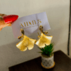 Open Flowery Gold Earrings