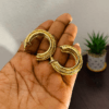Open end Huggies gold_silver earrings