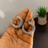 Open end Huggies gold_silver earrings
