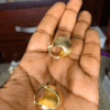 Gold ball loop earrings