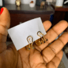 Gold earrings with stones