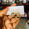 Gold earrings with stones