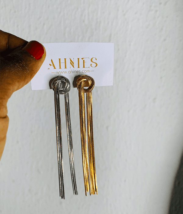 Lightweight gold & silver earrings 