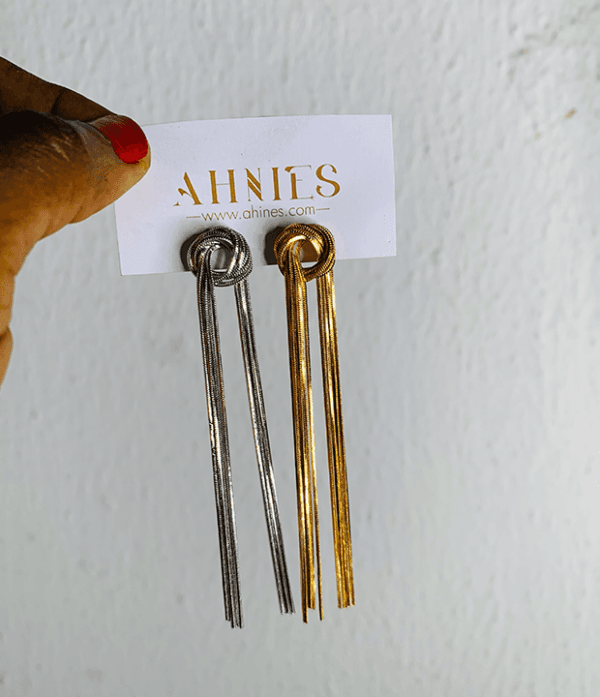 Lightweight gold & silver earrings 