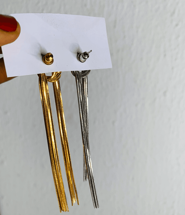 Lightweight gold & silver earrings 