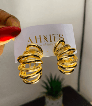 Spiral Gold Earring