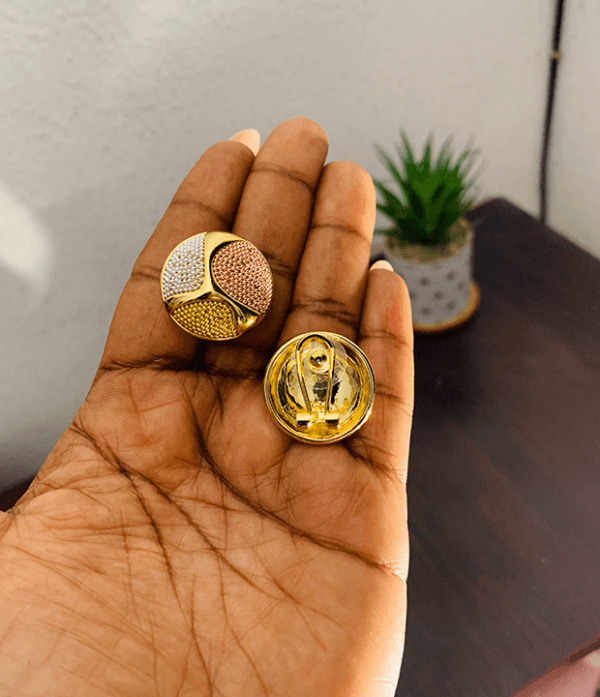 Three tone Earrings